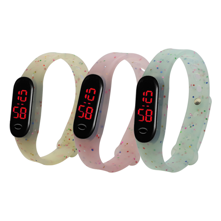 硅膠表帶，LED手環(huán)硅膠腕表帶，學生電子硅膠手表帶定制